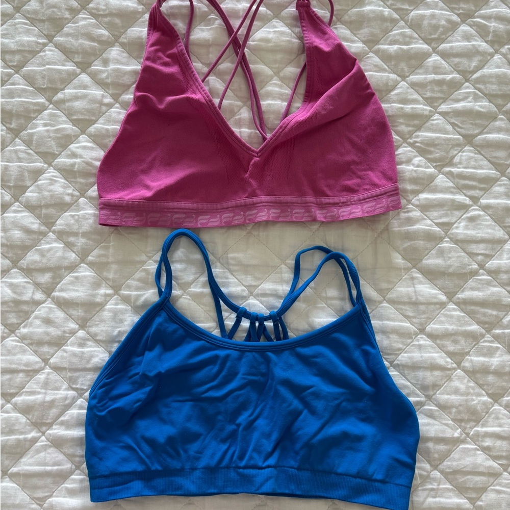 Fabletics Sports Bras Pink and Blue Medium Support Intimates